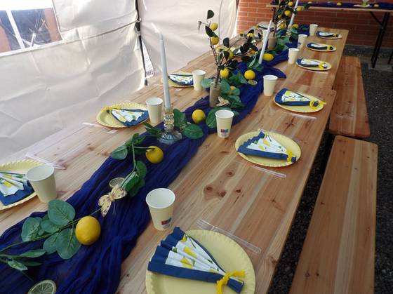 Table d'été thème agrumes