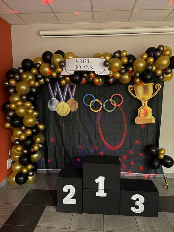Décor fête esprit champion